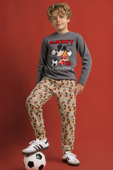 Disney - Παιδική Βαμβακερή Πιτζάμα με Σχέδιο "Mickey Mouse"