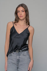 MilenaByParis - Κομψό Σατέν Lingerie Top
