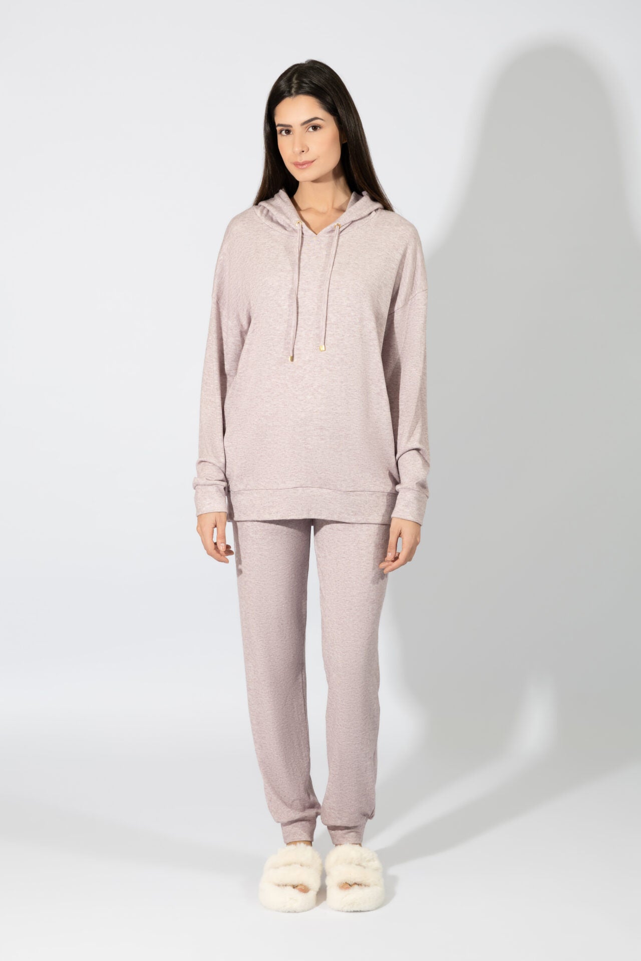 Harmony - Women's Knitted Hooded Homewear Lavender