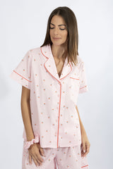 Harmony - Cotton Poplin Set with Subtle Cherry Pattern
