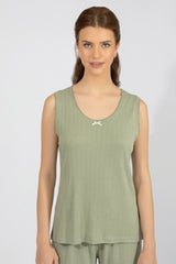 Harmony - Αμάνικο Rib Τοπ Ύπνου 50% Cotton - 50% Modal