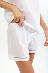Harmony - Sleeveless Poplin Top With Eyelet Detail 100% Cotton