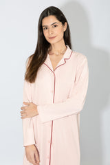 Harmony - Solid Color Cotton/Modal Nightgown Pink