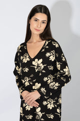 Harmony - Oversized Printed Viscose Nightgown Non-Stretch