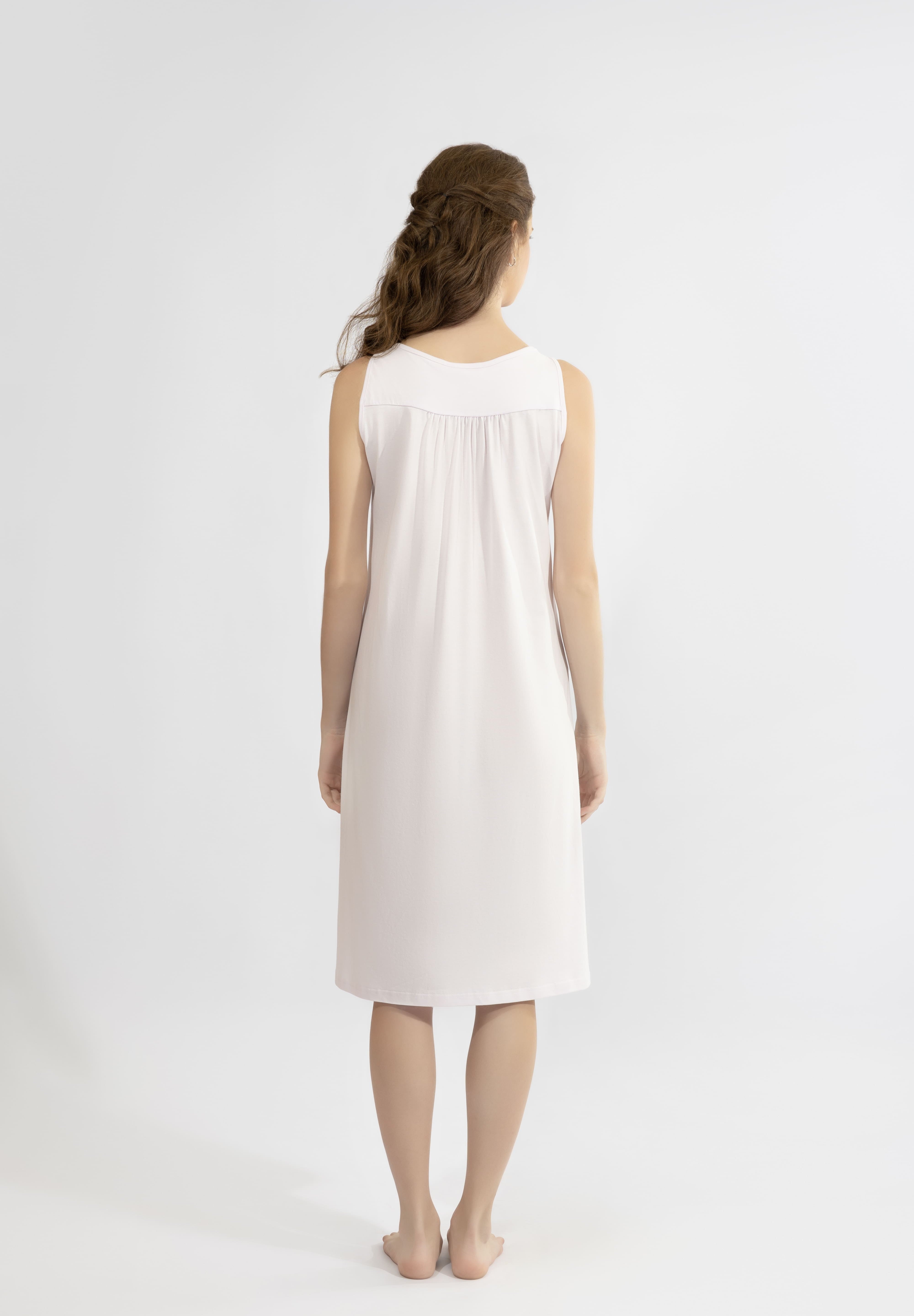 Harmony - Minimal Sleeveless Nightdress 50% Cotton - 50% Modal