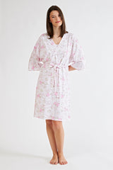 Harmony - Printed Cotton Modal Wrap Robe