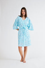 Harmony - Printed Wrap Cotton Modal Robe