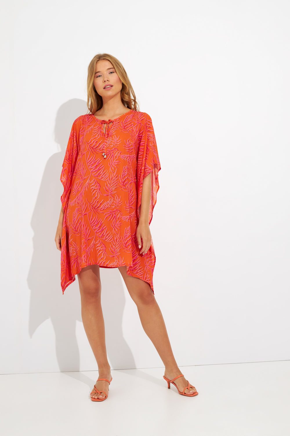 Harmony - Viscose Batwing Printed Kaftan