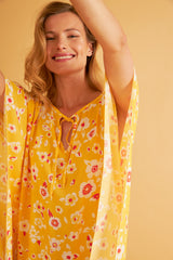 Harmony - Printed Viscose Batwing Dress