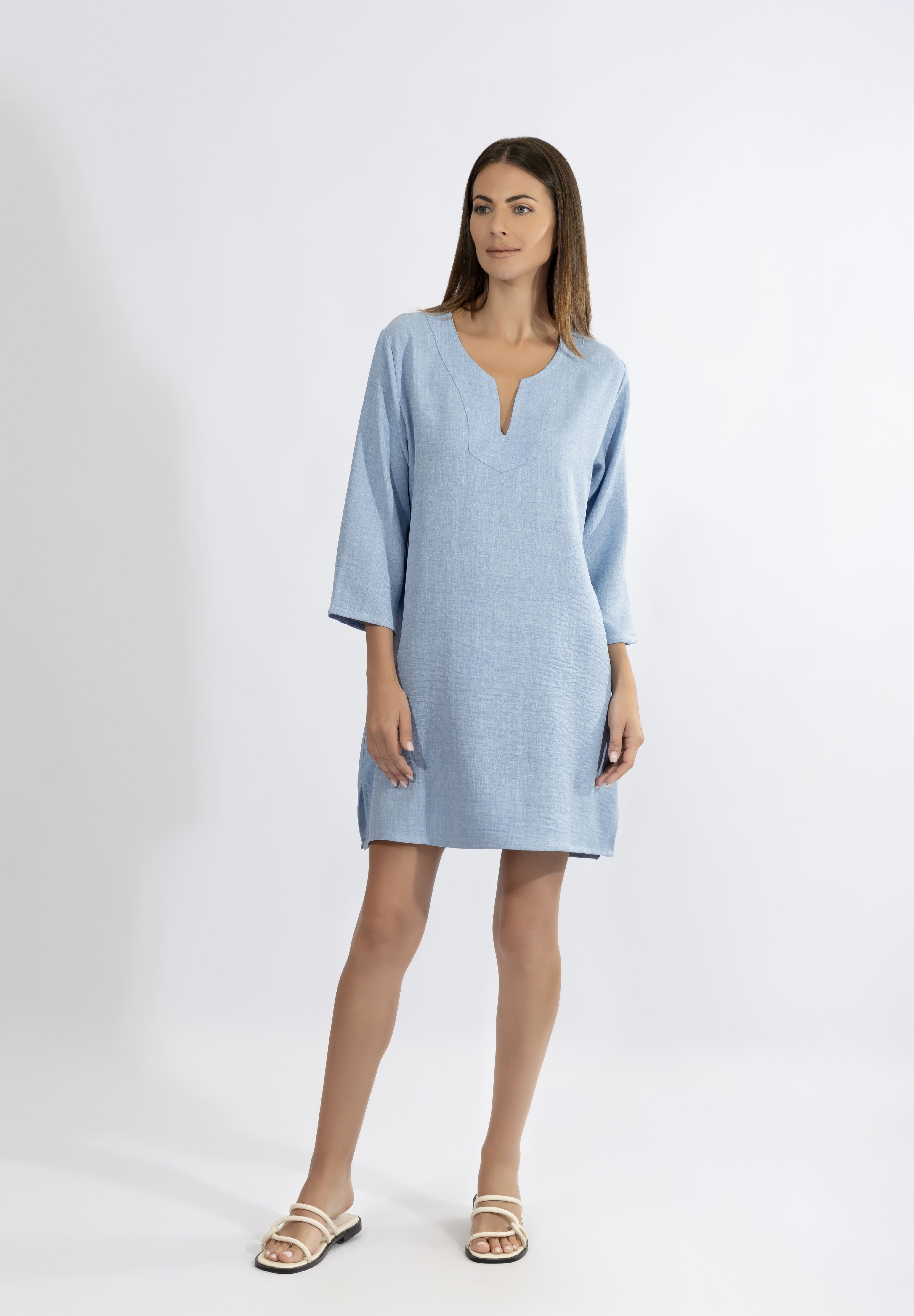 Harmony - Resort V-Neck Kaftan With 3/4 Sleeves