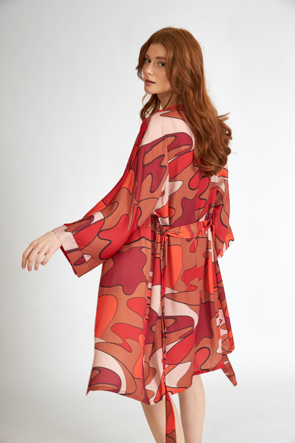 Harmony - Printed Satin Robe