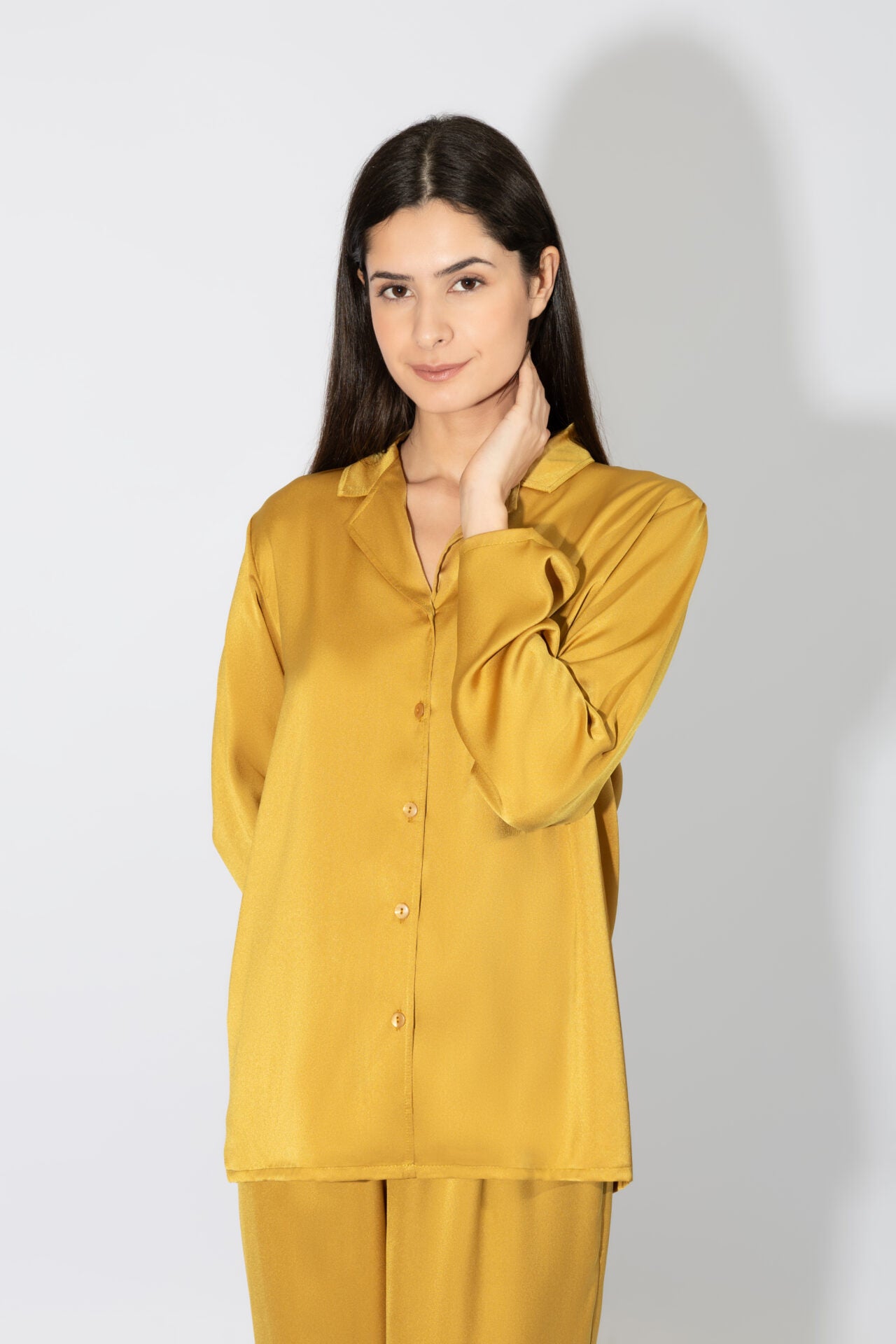 Harmony - Satin Pajama Jacket Gold