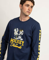 Disney - Ανδρική Βαμβακερή Πιτζάμα Φούετρ "Varsity Squad" Mickey & Donald