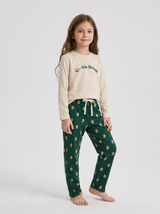 Harmony - Children's Cotton Pajama Cookie Break Beige/Green