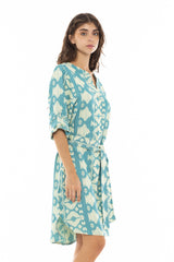 Pink Label - Beachwear Embroidery Aqua