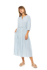Pink Label - Beachwear Long Vista Blue & Cream