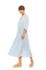 Pink Label - Beachwear Long Vista Blue & Cream