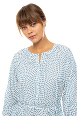 Pink Label - Beachwear Long Vista Blue & Cream