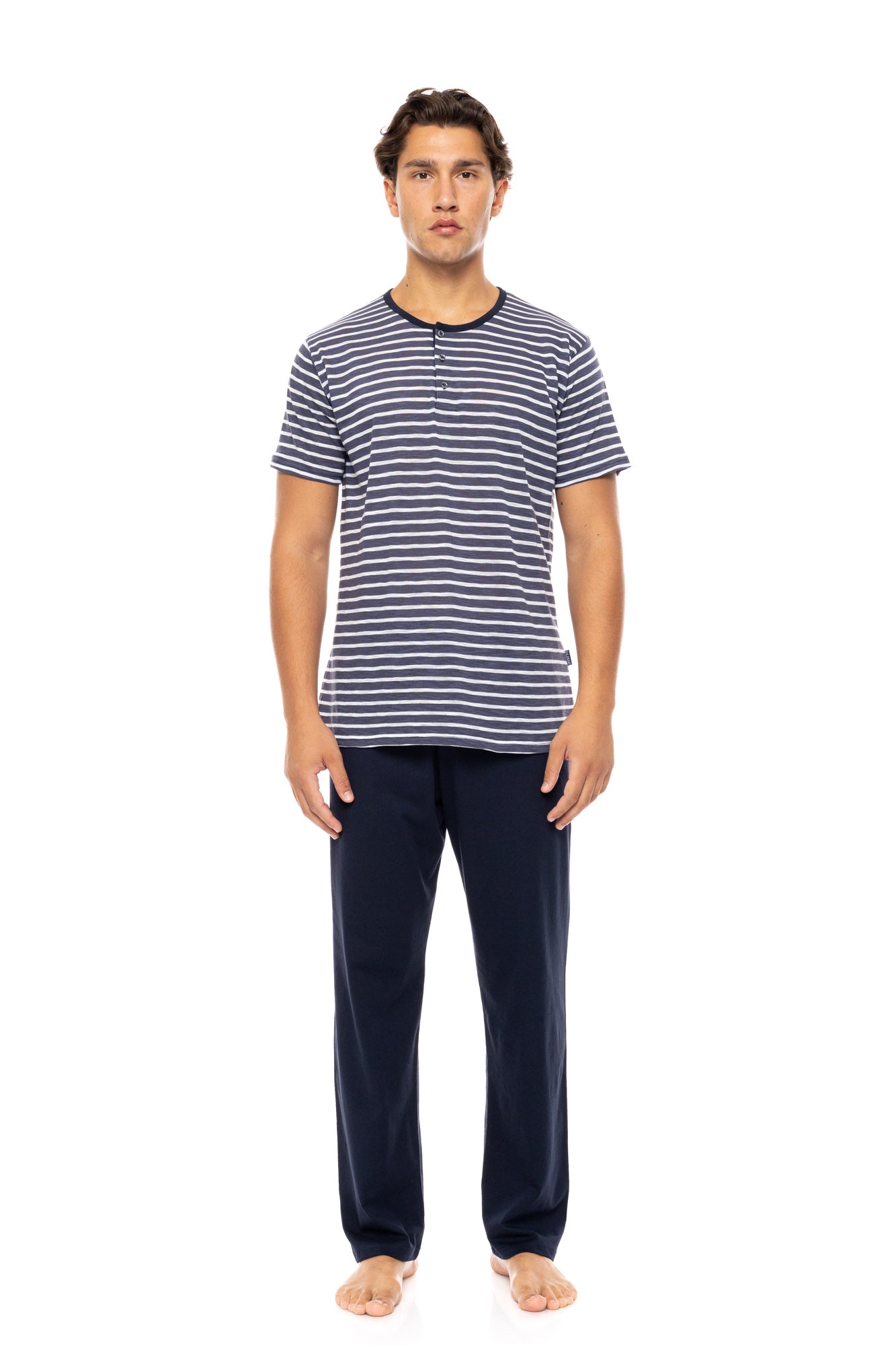 Ulysses - 3Pc Pajama Set Blue Linear