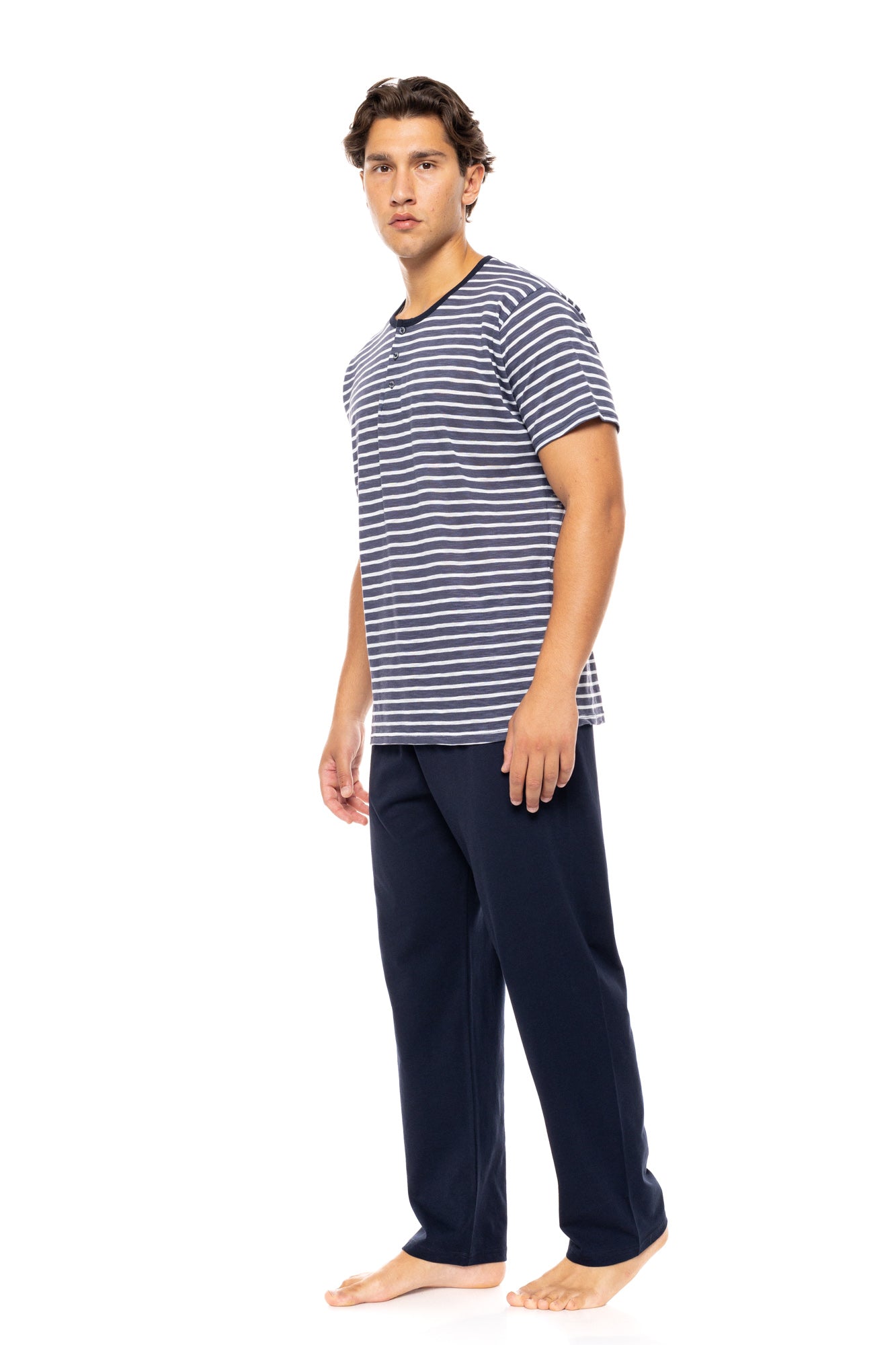 Ulysses - 3Pc Pajama Set Blue Linear