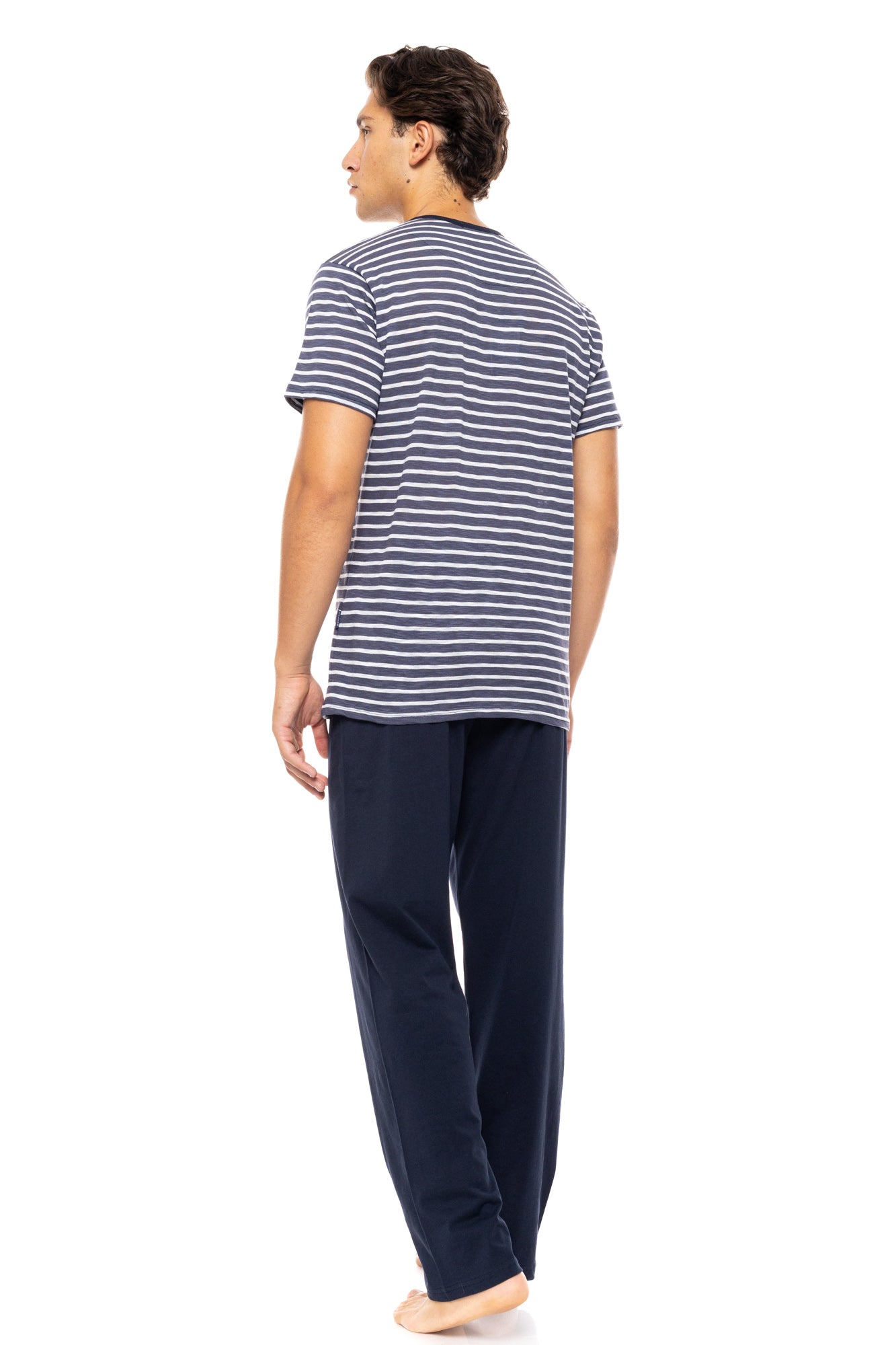 Ulysses - 3Pc Pajama Set Blue Linear