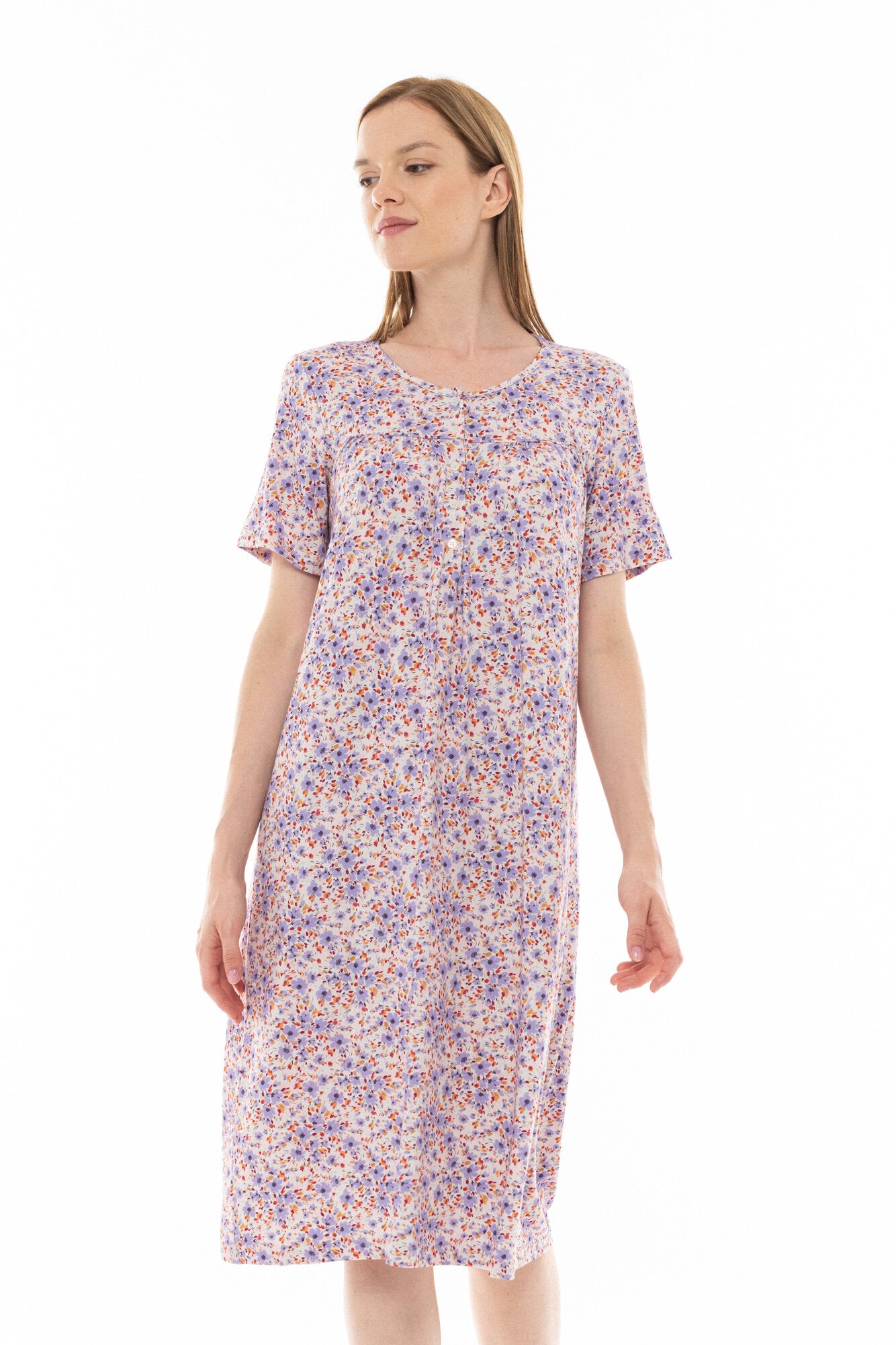 Pink Label - Classic Violet Flower Nightgown