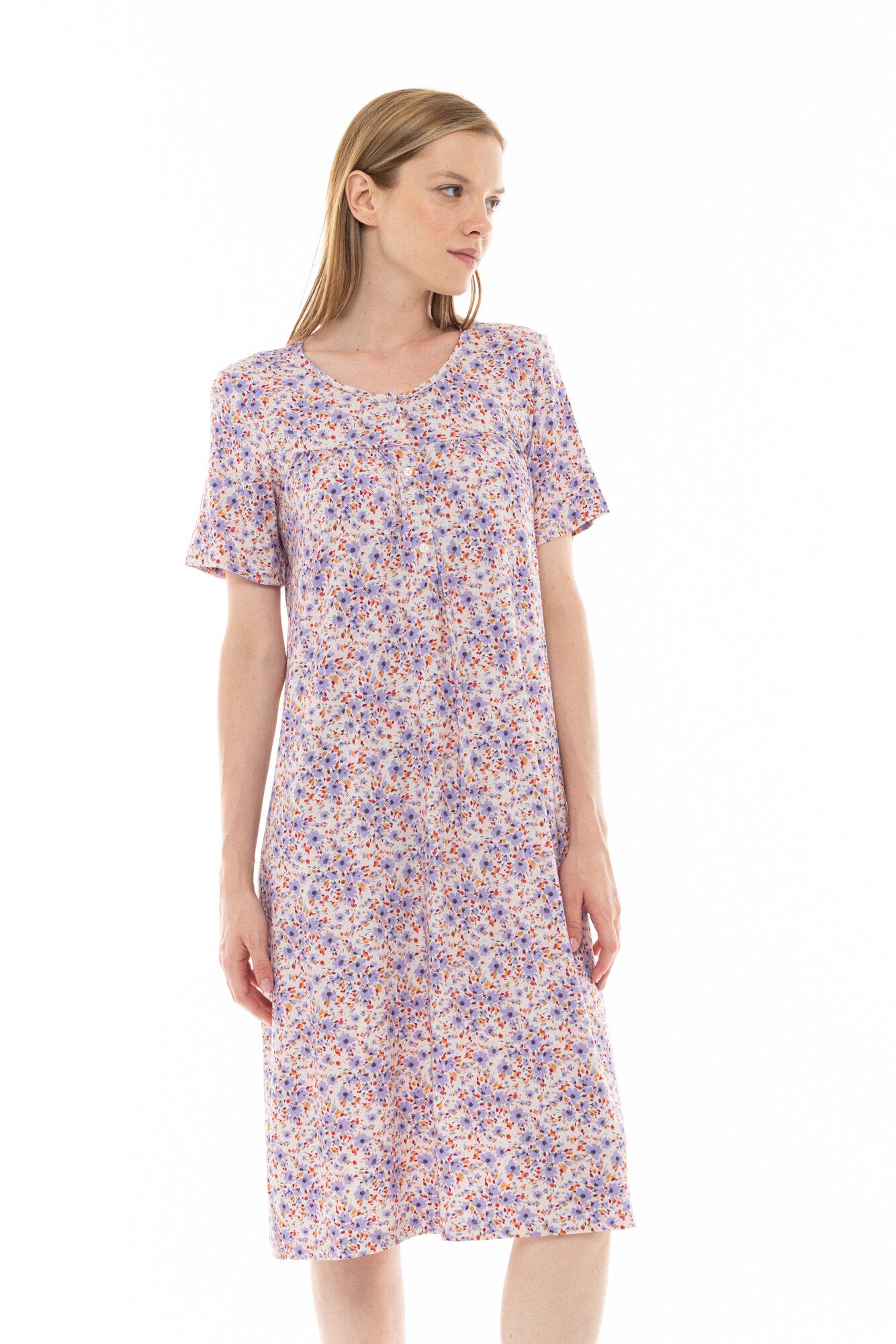 Pink Label - Classic Violet Flower Nightgown