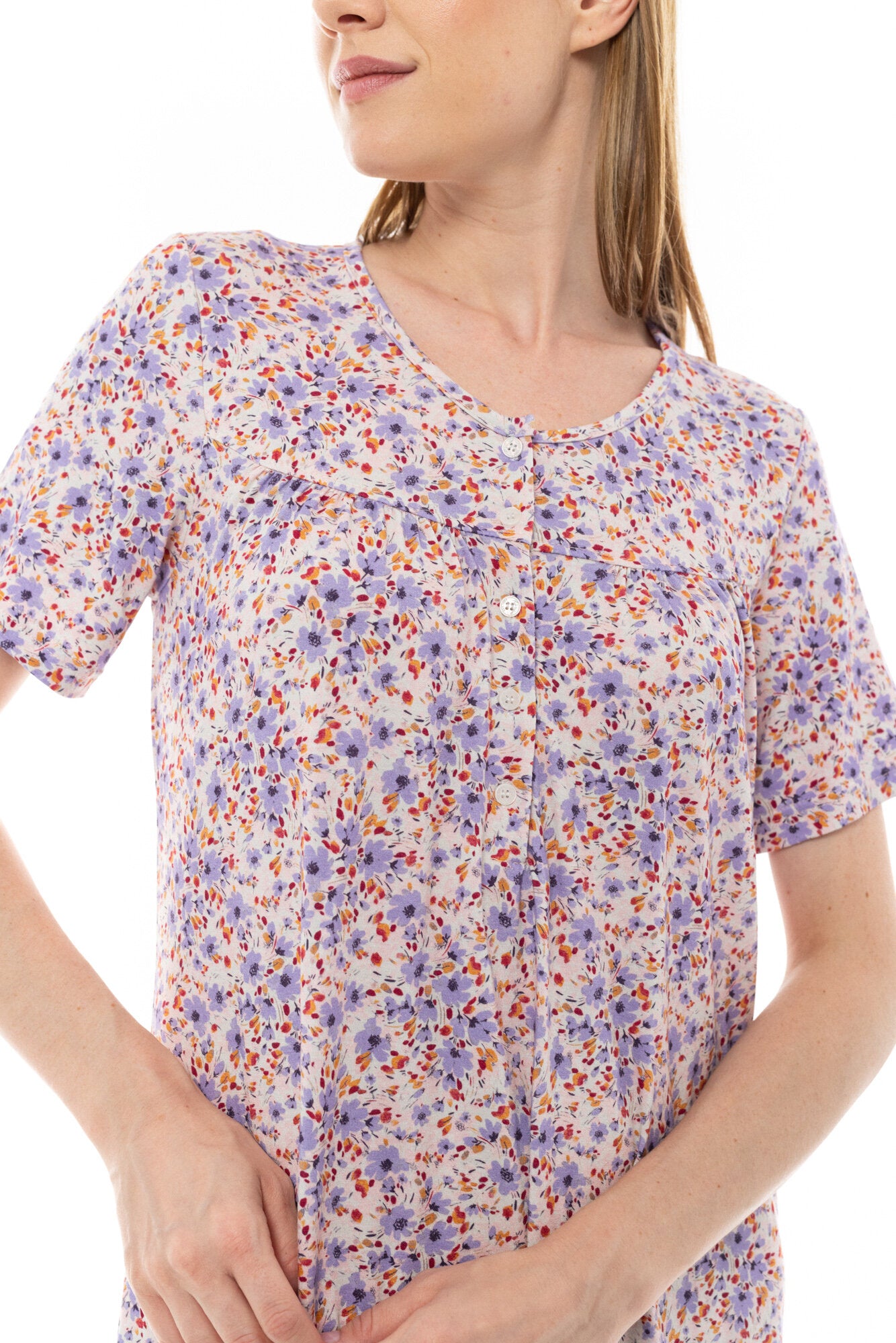 Pink Label - Classic Violet Flower Nightgown