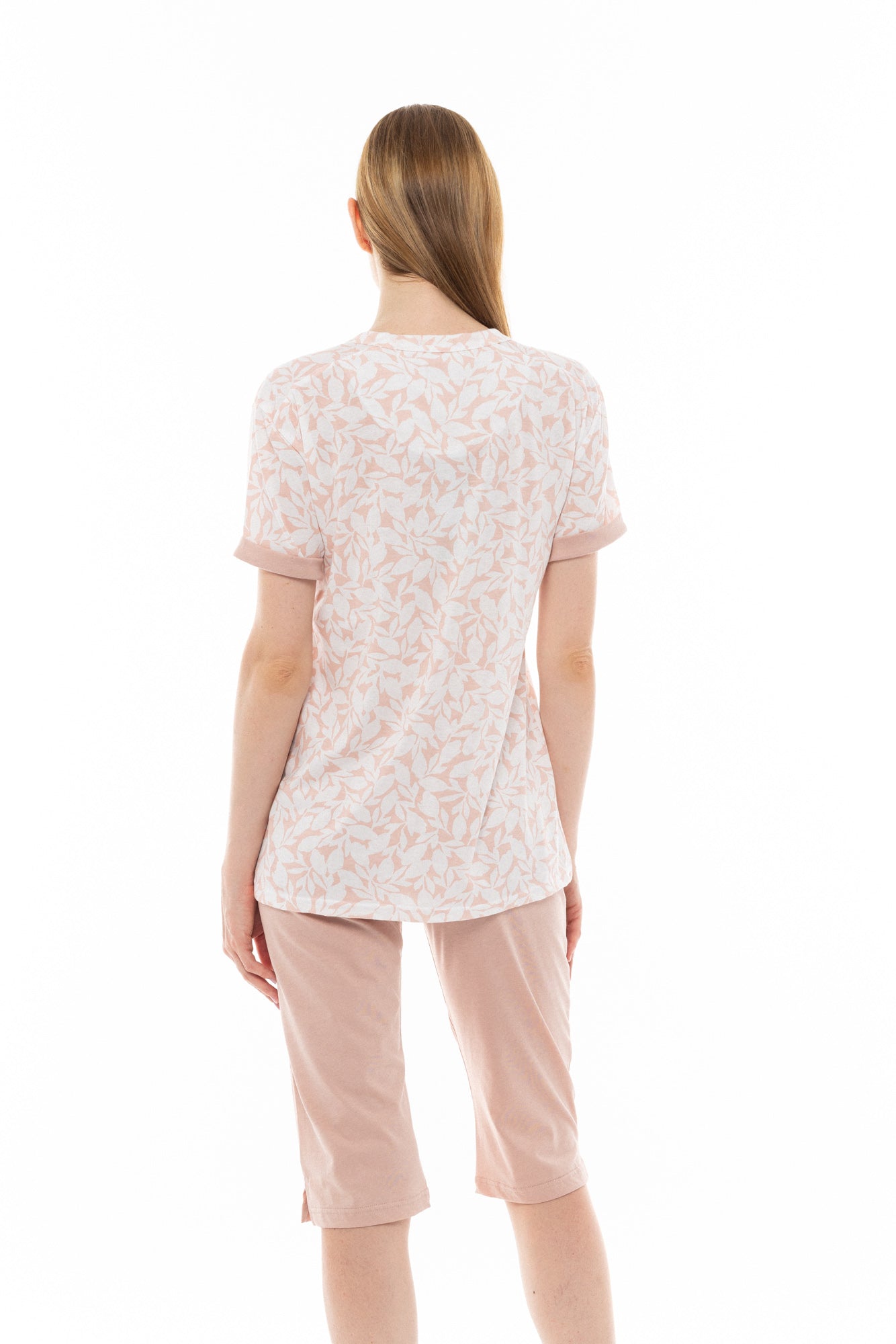 Pink Label - Pink Flower Capri Pajamas