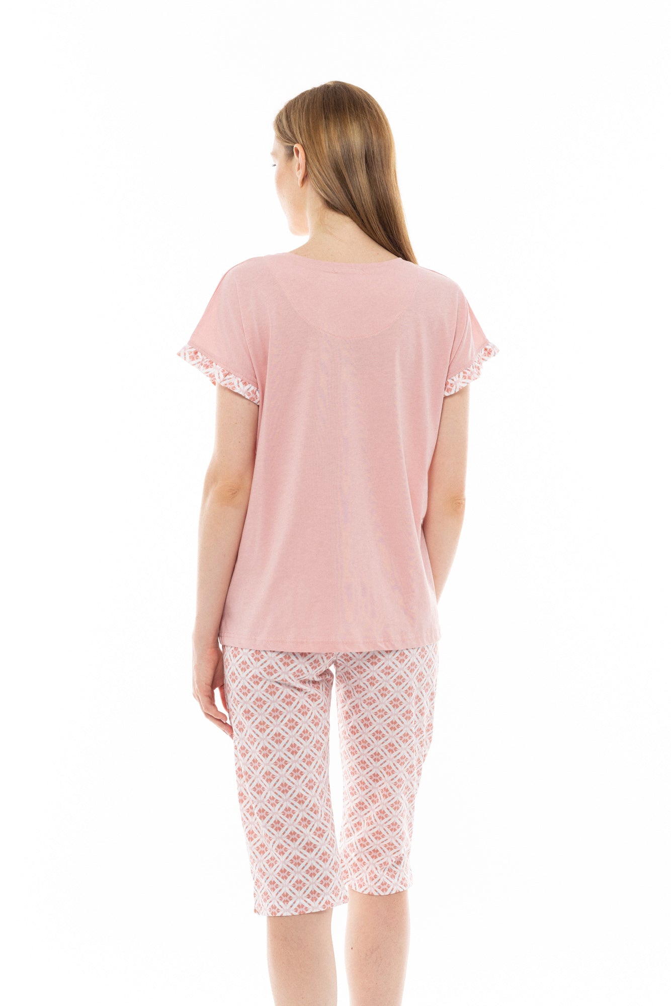 Pink Label - Pink Geo Capri Pajamas