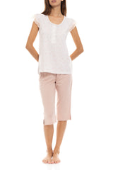 Pink Label - Romantic Flower Capri Pyjamas