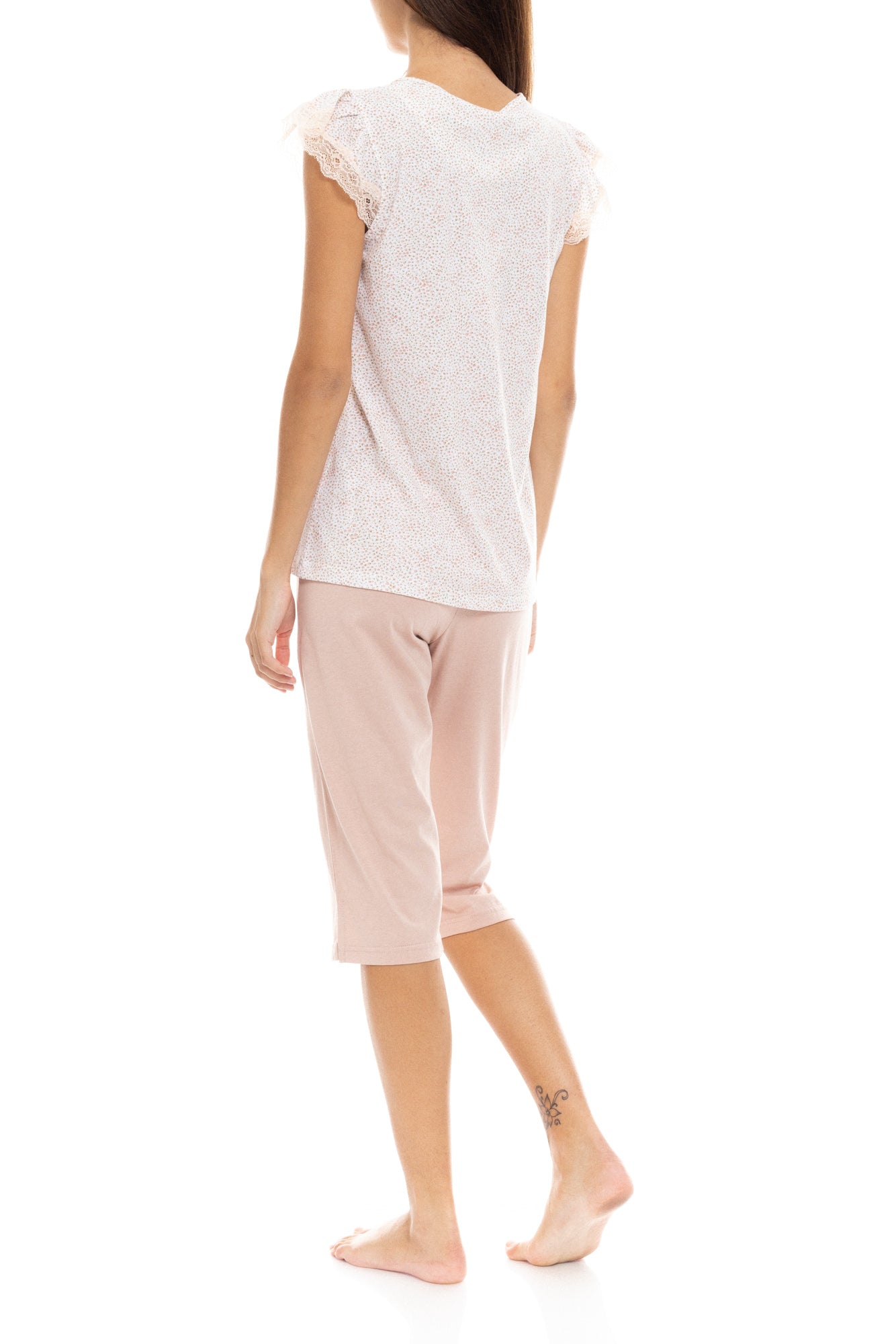 Pink Label - Romantic Flower Capri Pyjamas
