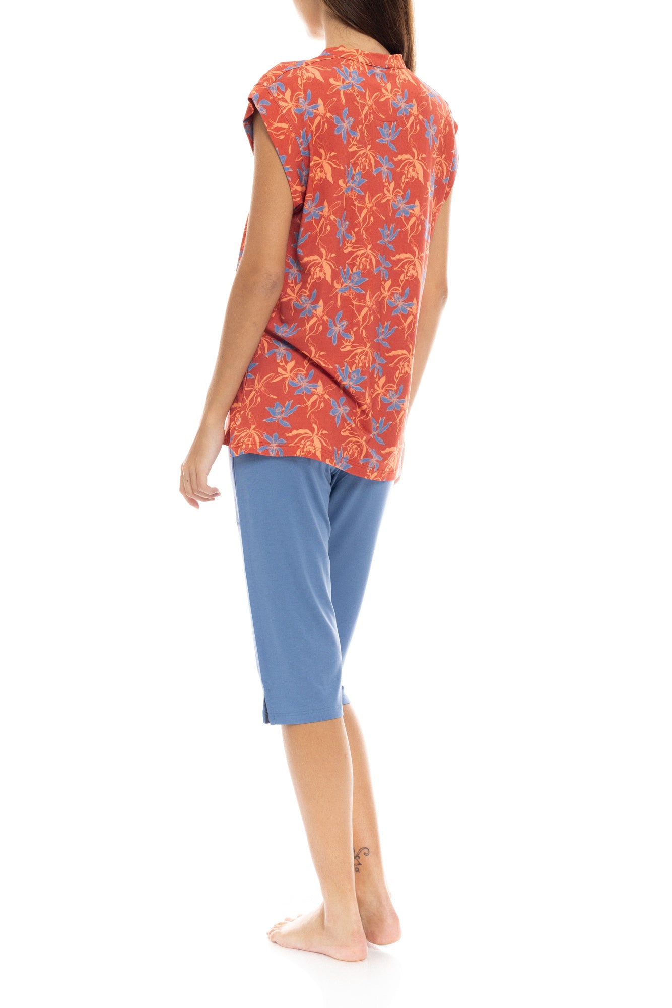Pink Label - Blooming Flower Capri Pajama Pants