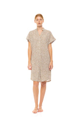 Pink Label - Nightgown Buttoned Mint Leopard