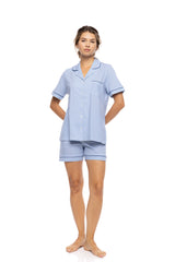 Pink Label - Button-Down Pajama Shorts Mariniere