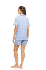 Pink Label - Button-Down Pajama Shorts Mariniere