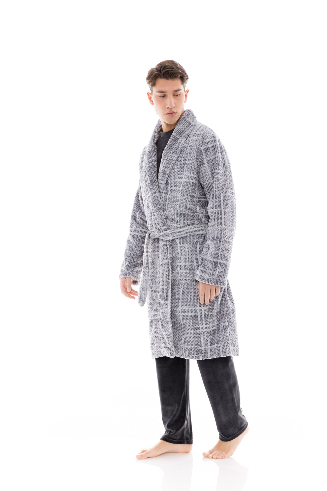 Ulisse - Robe Long Jaquard Grey