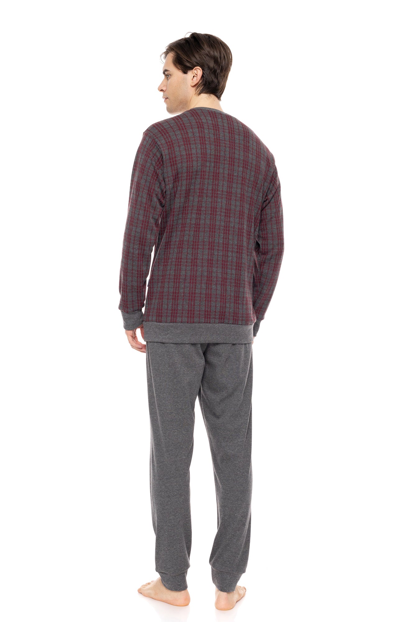 Ulisse - Pyjama Jacquard Bordo Plaid