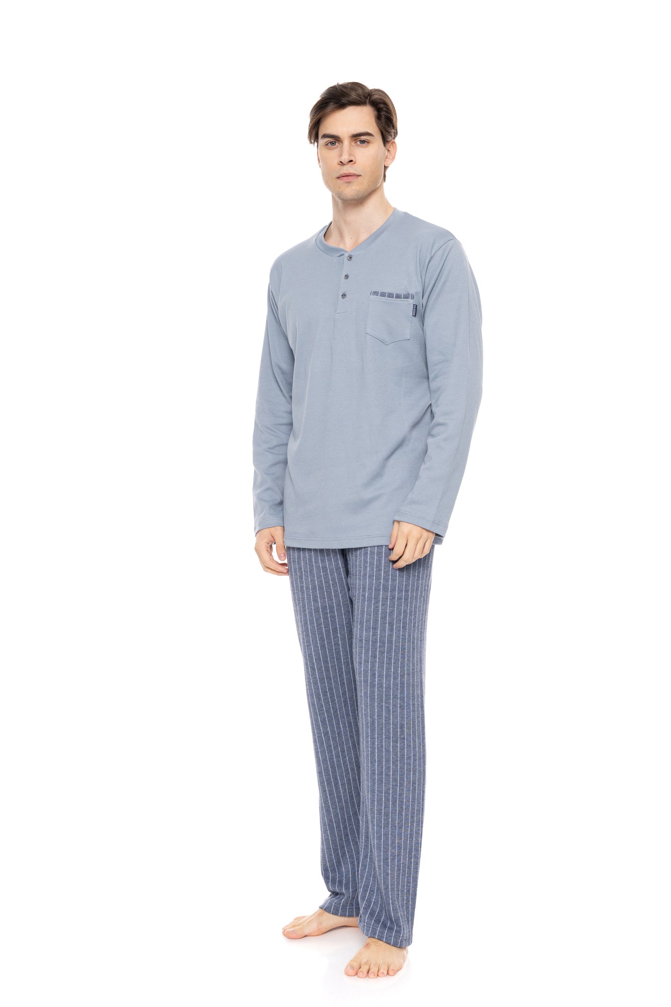 Ulysses - Blue Striped Jacquard Pajamas