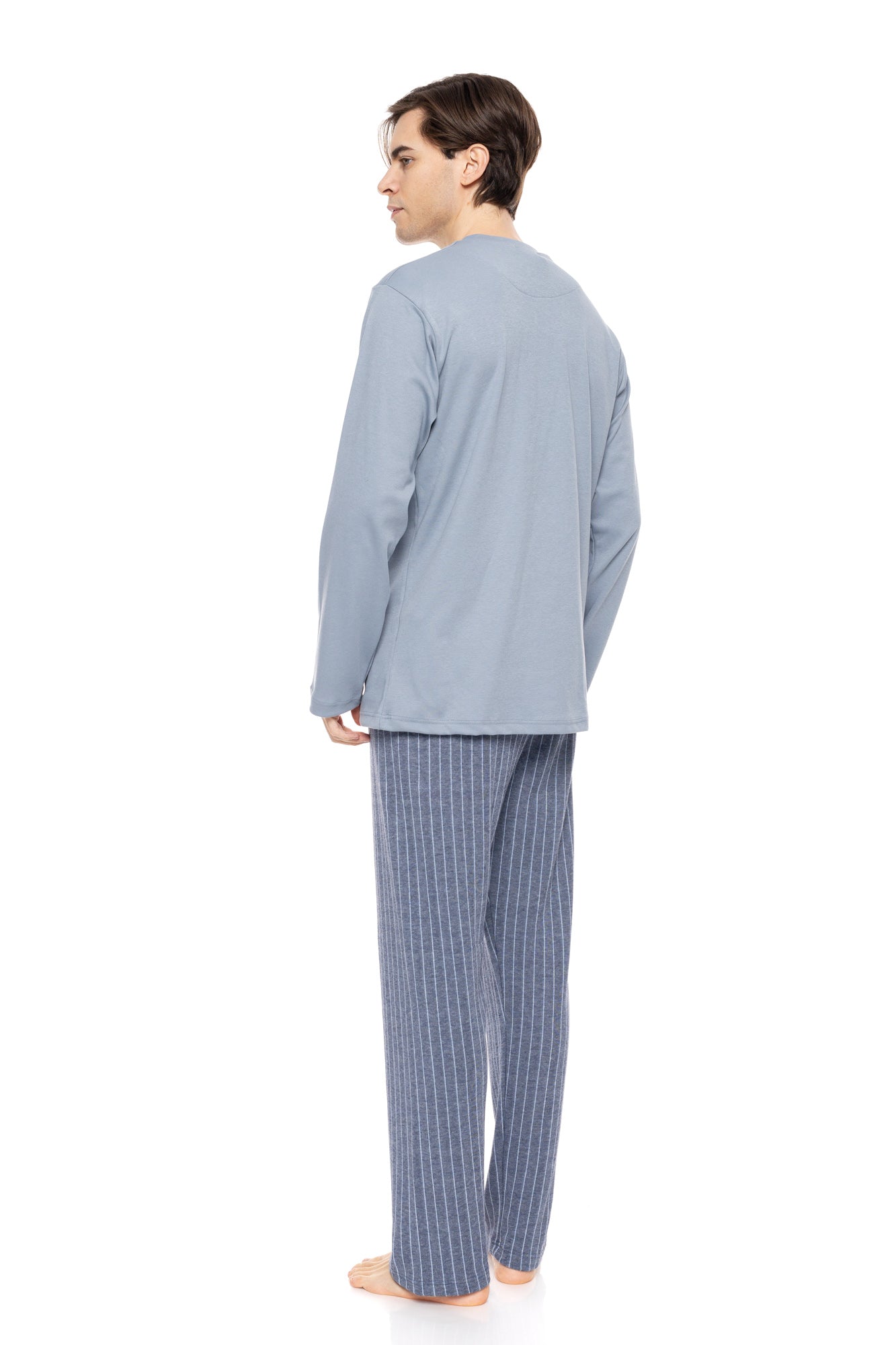 Ulysses - Blue Striped Jacquard Pajamas