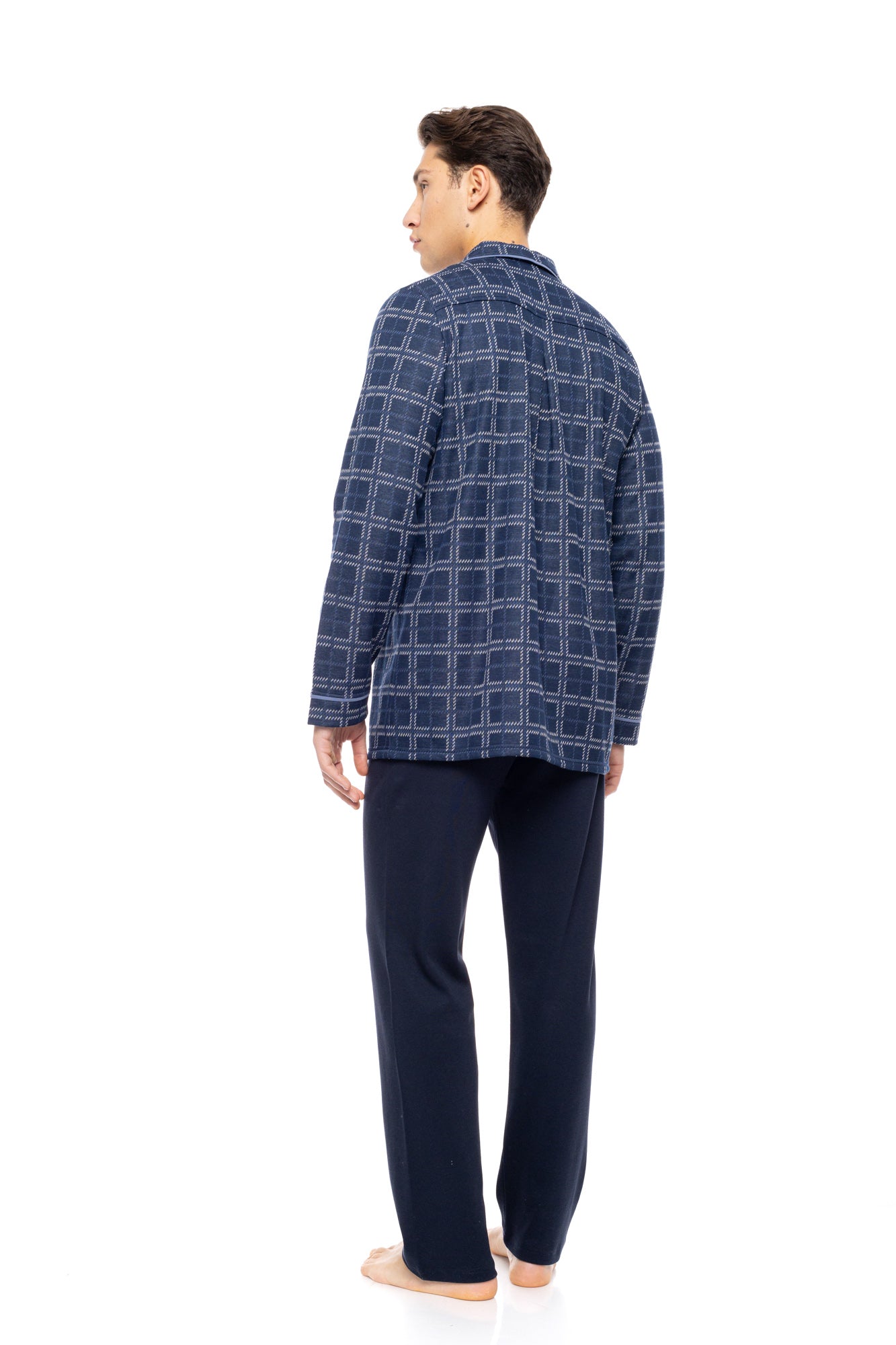 Ulisse - Pyjama Buttoned Jacquard Denim Plaid