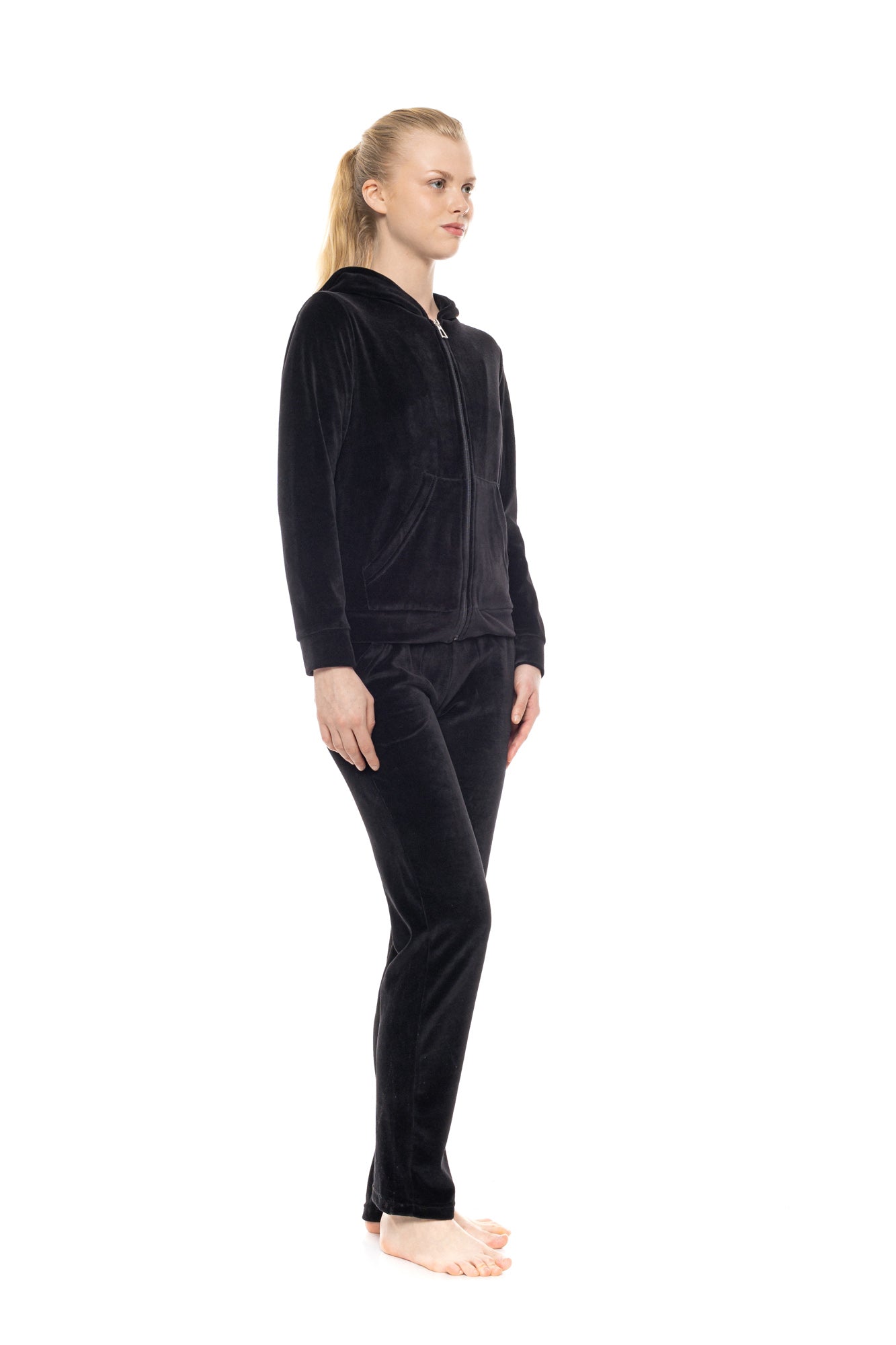 Pink Label - Velvet Tracsuit Set Pink Label Logo