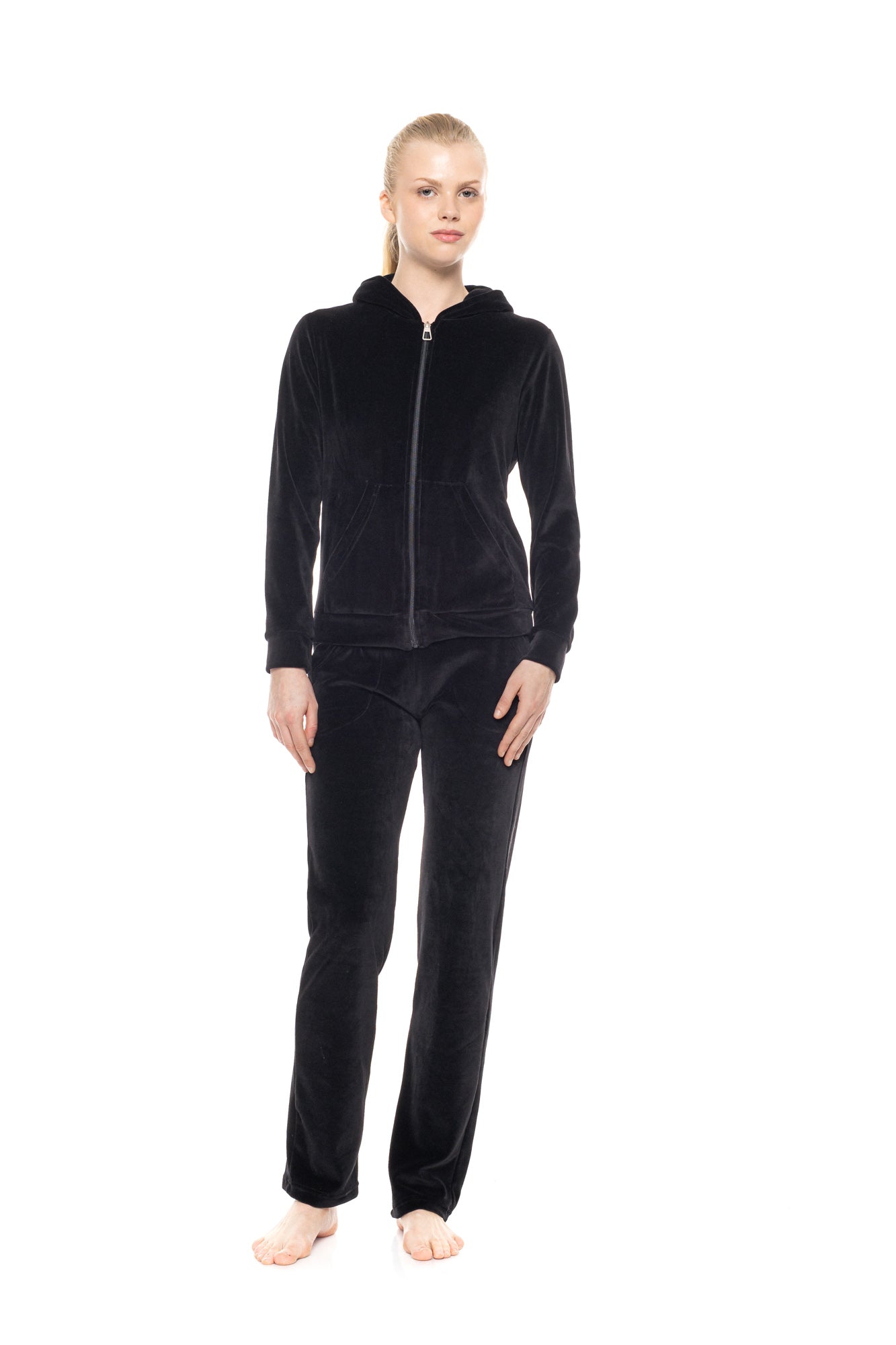 Pink Label - Velvet Tracsuit Set Pink Label Logo