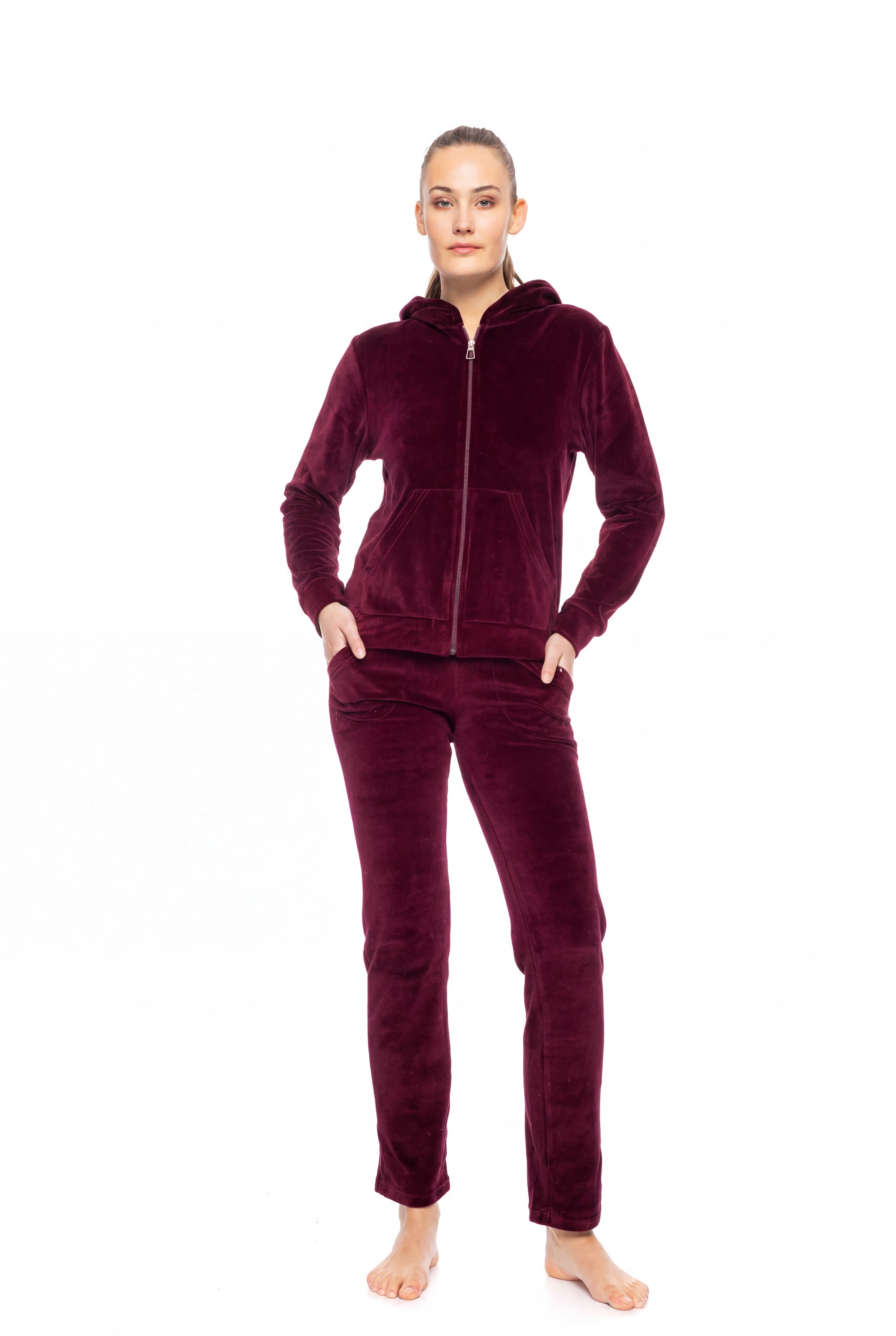 Pink Label - Velvet Tracsuit Set Pink Label Logo