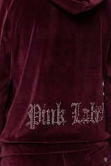 Pink Label - Velvet Tracsuit Set Pink Label Logo