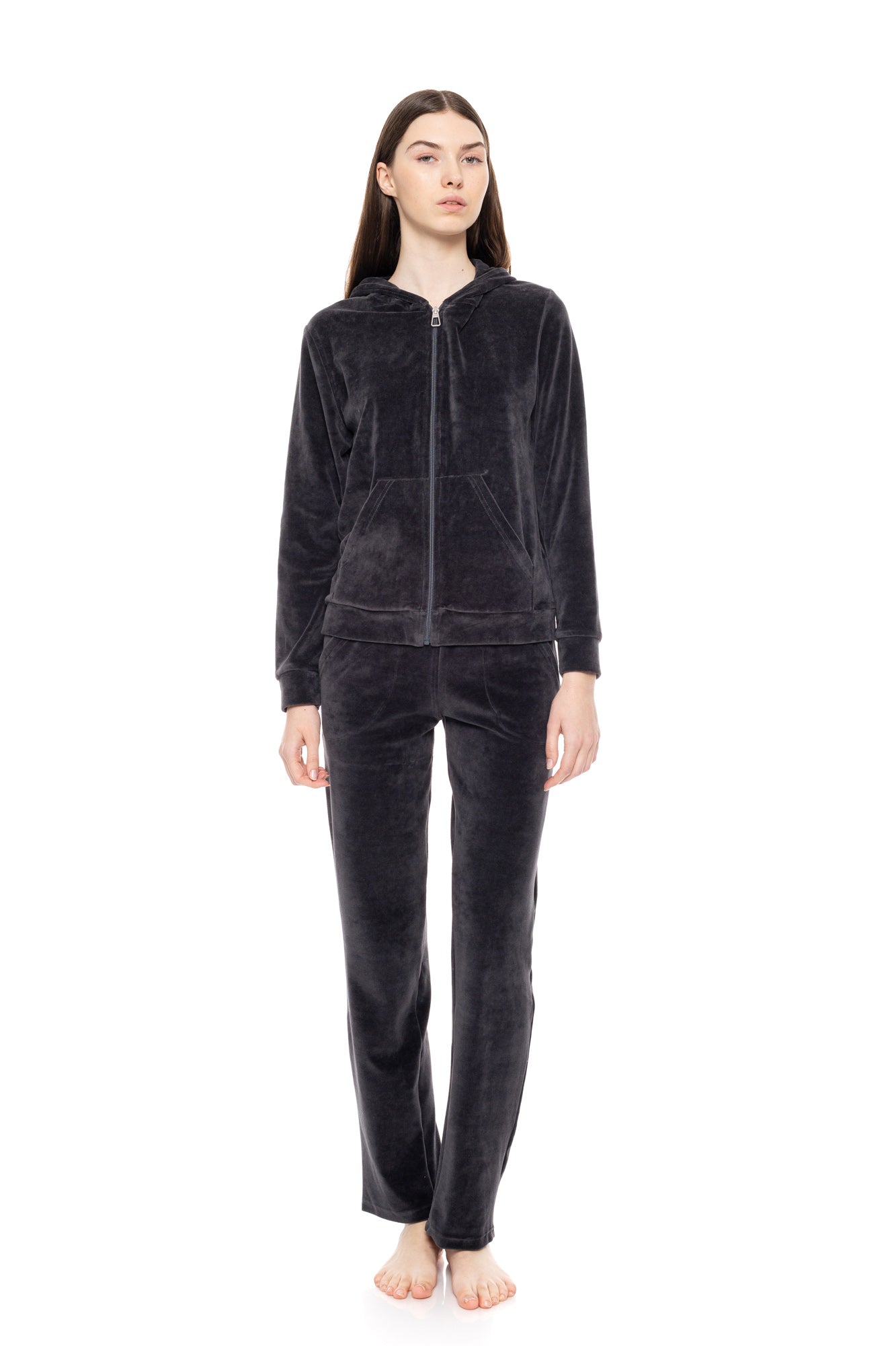 Pink Label - Velvet Tracsuit Set Pink Label Logo