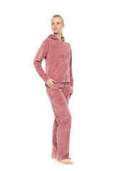 Pink Label - Velvet Tracsuit Set Pink Angel