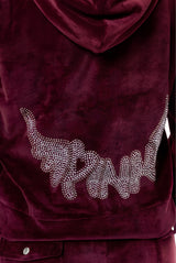 Pink Label - Velvet Tracsuit Set Pink Angel