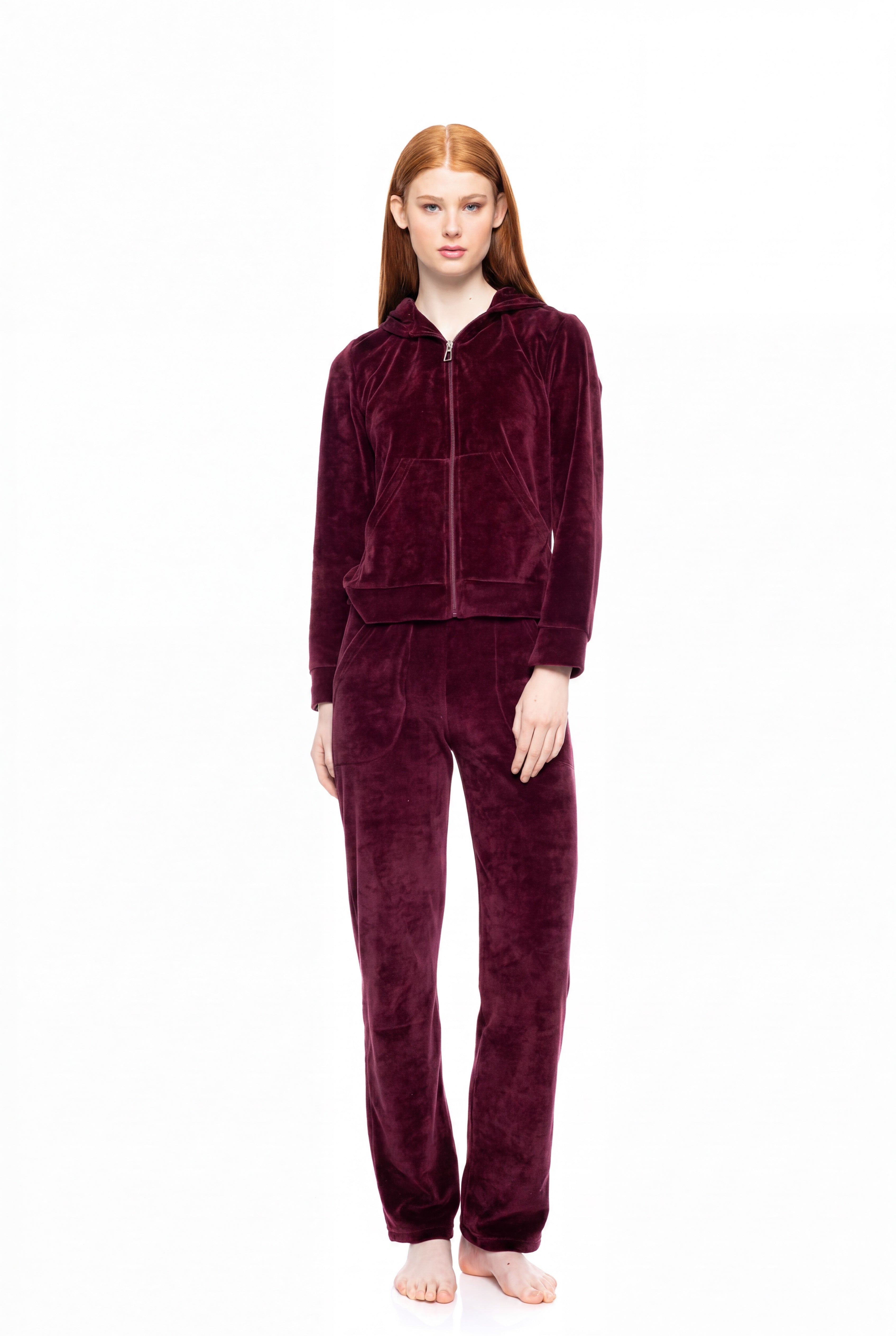 Pink Label - Velvet Tracsuit Set Pink Angel