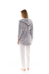 Pink Label - Hooded Fleece Robe Night Sky